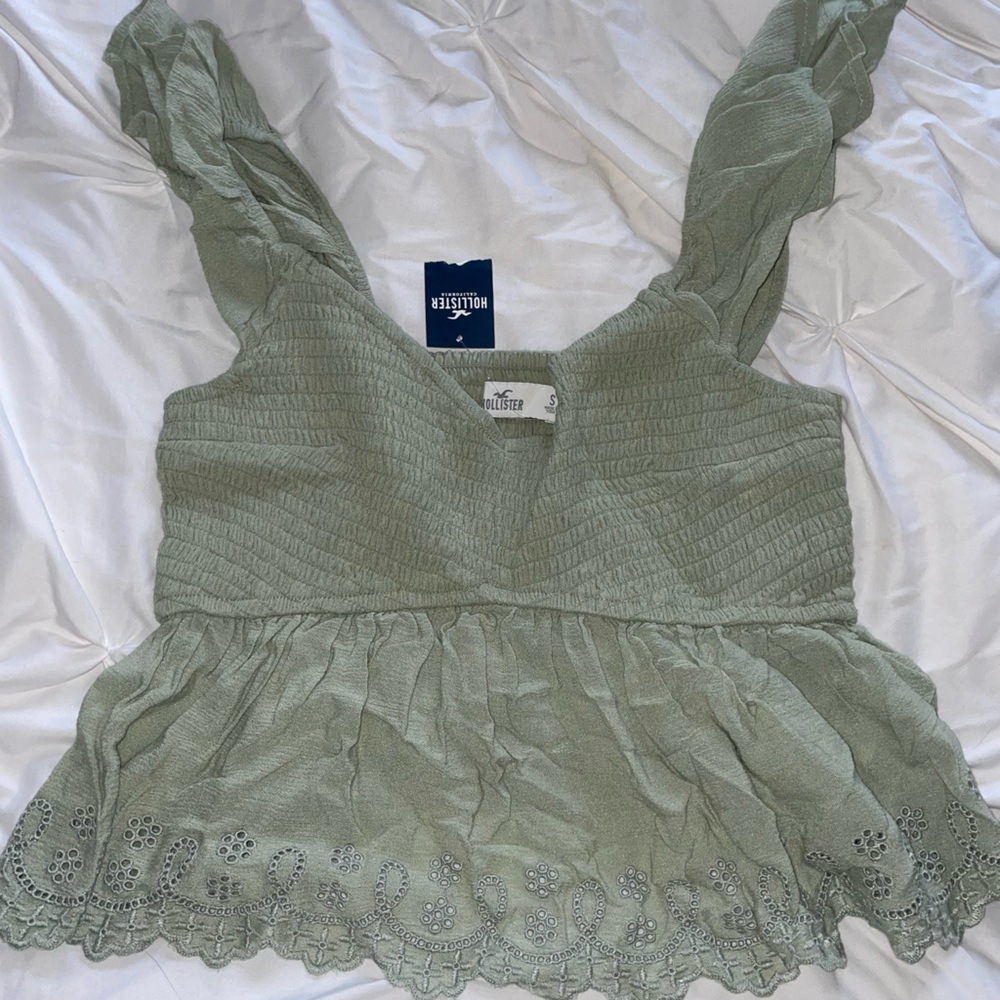 Hollister cropped baby doll top size S